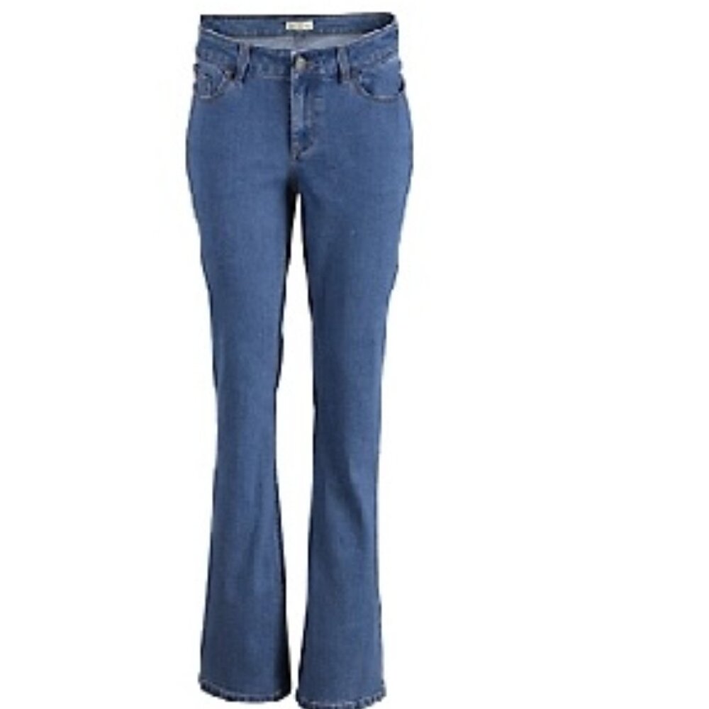 Women's Blue Mountain Straight Fit Mid-Rise 5-Pocket Bootcut Jeans sz. 12